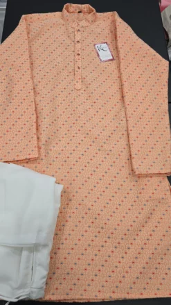 Orange Panjabi Set KC930