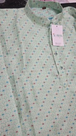 Alternative view of Mint Green Panjabi Set KC931