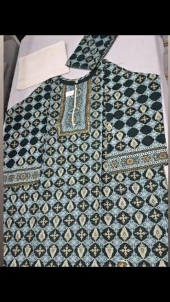 Blue 3PC Linen dress KC541