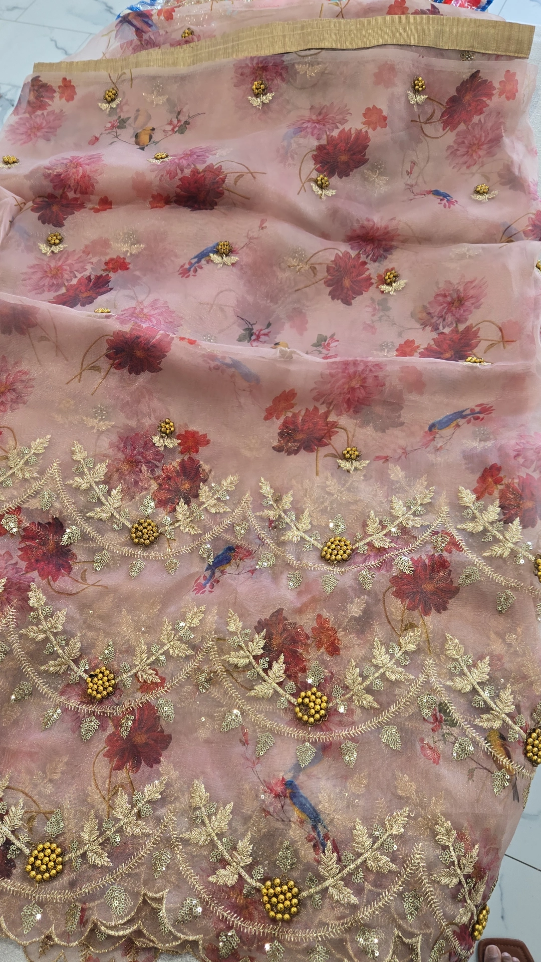 Organza Saree With NO Blouse KC996