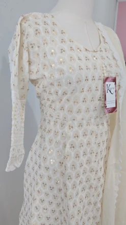 Alternative view of Chikenkari Anarkali Gown KC1089