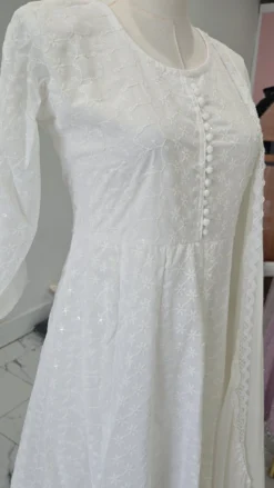 Alternative view of Chikenkari Anarkali Gown KC1090
