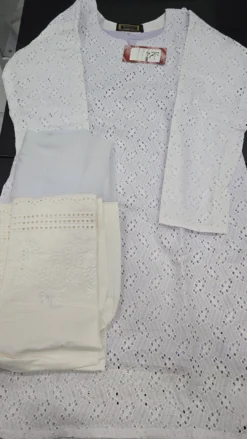 Lavendar Chickenkari Dress 3PC KC1203
