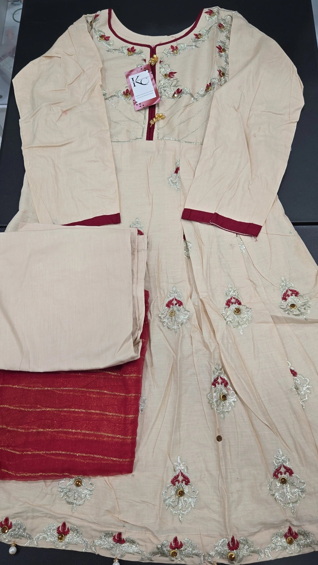 Cotton Dress 3PC KC1202