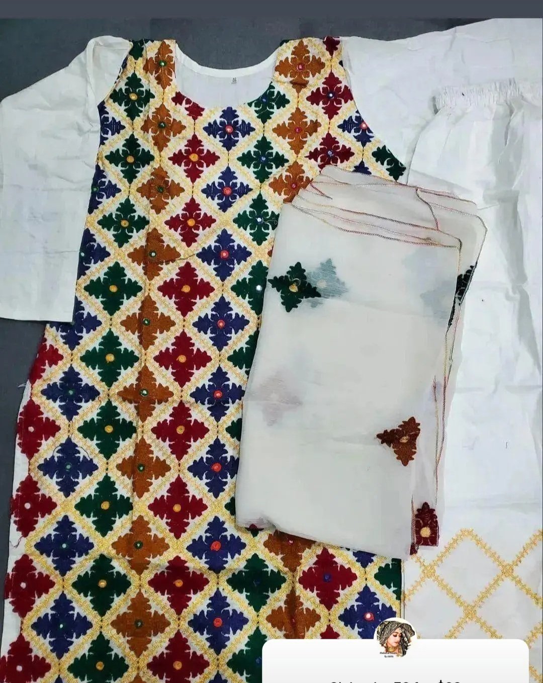 Cotton Dress 3PC KC1066